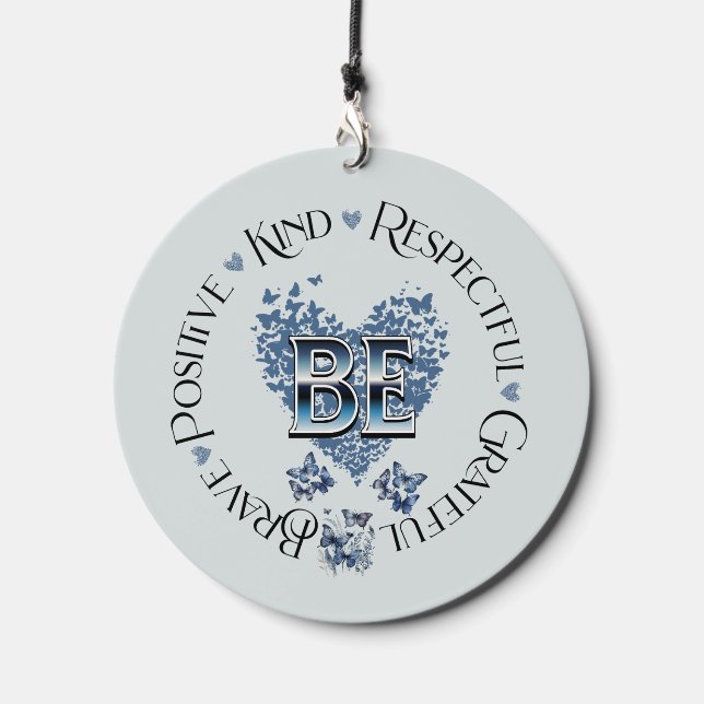 "BE Inspired Inspirational Motivational Wind Chime (Front)