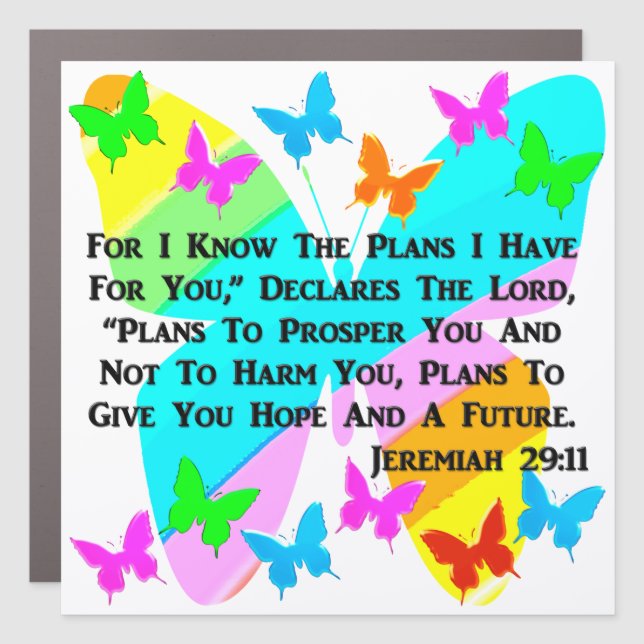 BE INSPIRED JEREMIAH 29:11 CAR MAGNET (Front)
