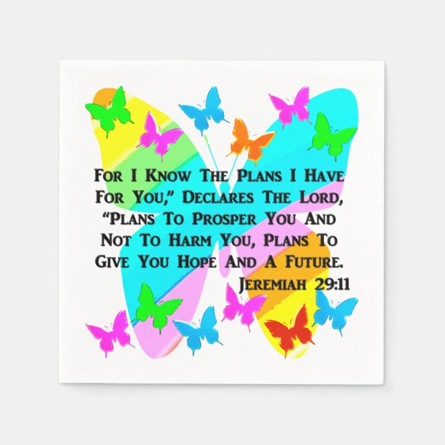 BE INSPIRED JEREMIAH 29:11 NAPKINS (Front)