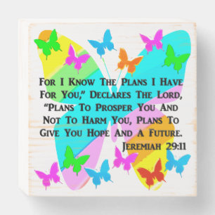 BE INSPIRED JEREMIAH 29:11 WOODEN BOX SIGN