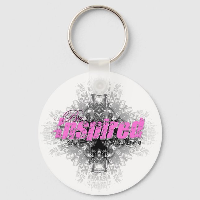 Be Inspired Pink Keychain (Front)