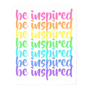 "Be Inspired" Rainbow Poster