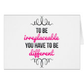 Be Irreplaceable Be Different (Front Horizontal)