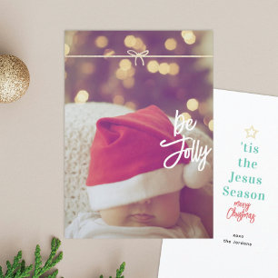 Be Jolly Christian Christmas Photo Card
