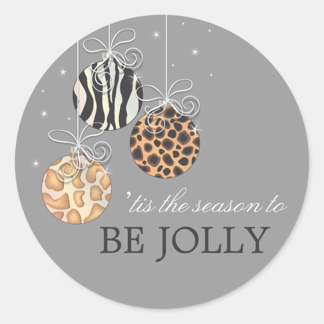 Be Jolly Christmas Ornament Holiday Sticker (Front)