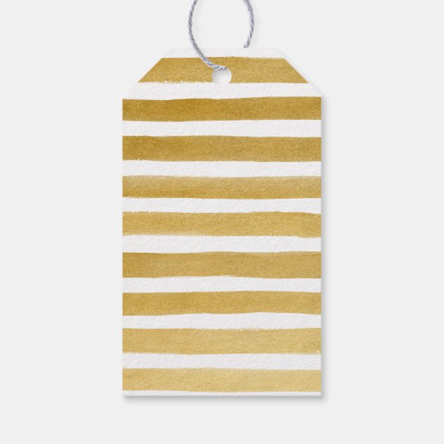 Be Jolly Gold Stripes Gift Tags