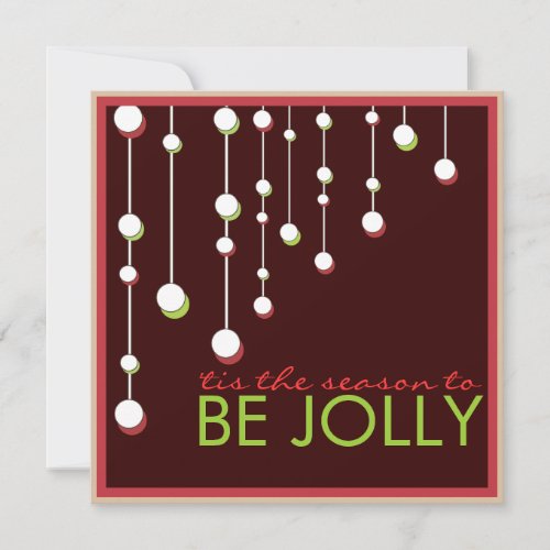Be Jolly Modern Decoration Christmas Party Personalized Invite