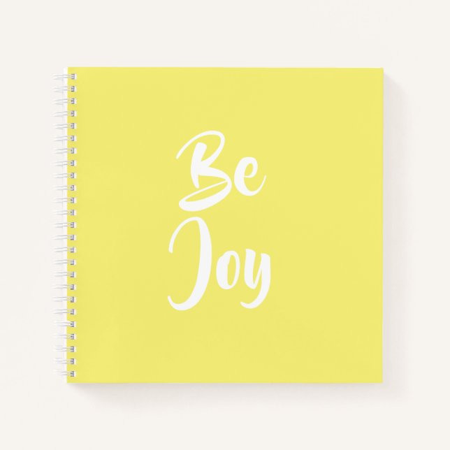 Be Joy Light Yellow Notebook (Front)