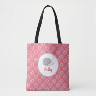 Be Joyful Always Pink Hedgehog Custom Tote Bag