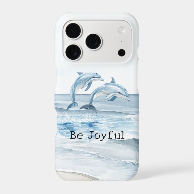 Be Joyful Dolphins iPhone Case (Back)