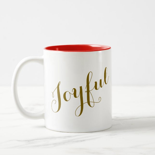 Be Joyful Elegant Design Coffee Mug (Left)