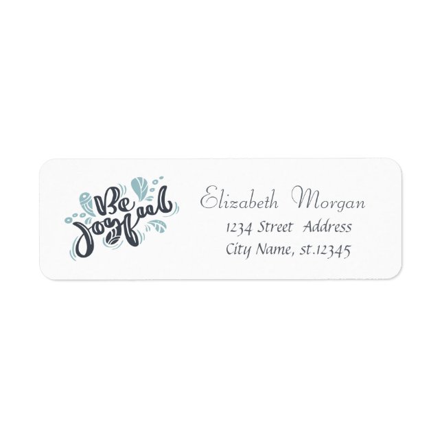 Be Joyful, Holiday,Christmas Label (Front)