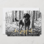 BE JOYFUL Holiday Photo Card - Gold