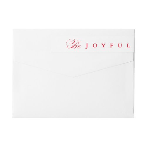 Be Joyful  Return address label