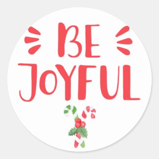 Be Joyful | Watercolor Candy Cane Christmas