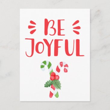 Be Joyful | Watercolor Candy Cane Christmas