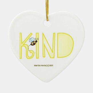 Be Kind - A Positive Word Ceramic Ornament