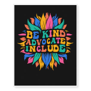 Be Kind Advocate Include Sunflower Temporary Tattoos