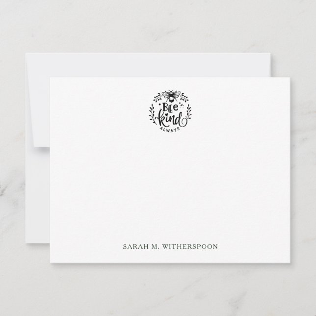 Be Kind Always Bee Note Card (Front)