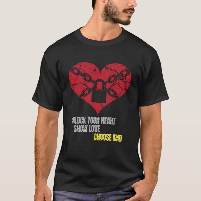 BE KIND ALWAYS Chained Heart SPREAD KINDNESS T-Shirt (Front)
