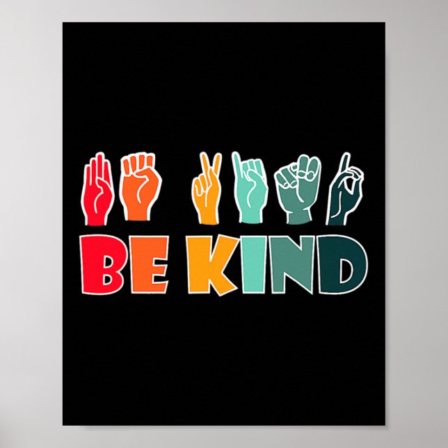 Be Kind American Sign Language Asl Disability Awar (Front)