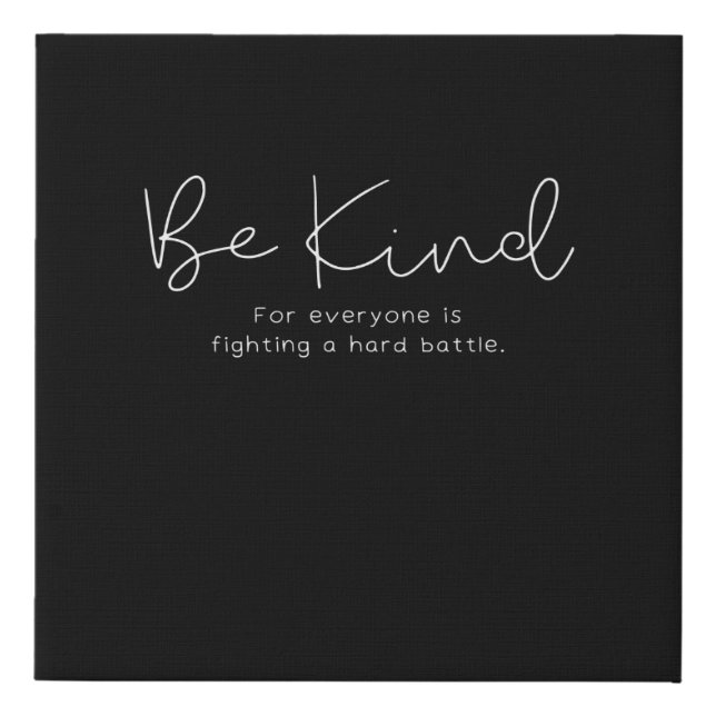 Be kind anti bullying day orange faux canvas print (Front)