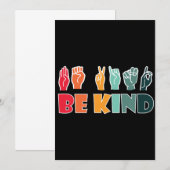 Be Kind ASL American Sign Language (Front/Back)