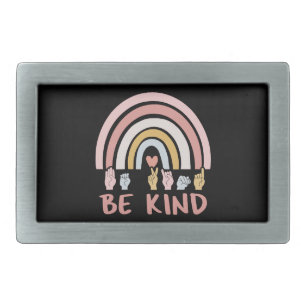 Be Kind ASL III - American Sign Language Belt Buckle