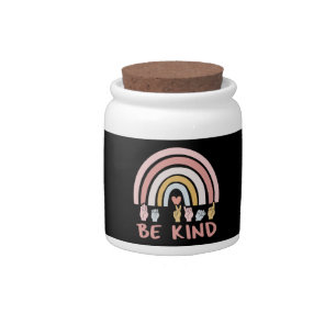 Be Kind ASL III - American Sign Language Candy Jar