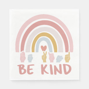 Be Kind ASL III - American Sign Language Napkins