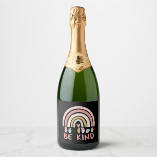 Be Kind ASL III - American Sign Language Sparkling Wine Label
