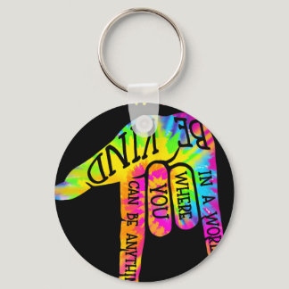 Be Kind Asl Love Sign Language Hand Autism Awarene Keychain