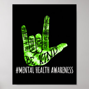 Be Kind Asl Love Sign Language Hand Mental Health