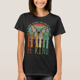 Be Kind  Autism Awareness ASL Mom Teacher Kindness T-Shirt