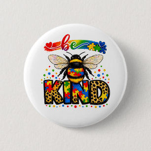 Be Kind Autism Awareness Button