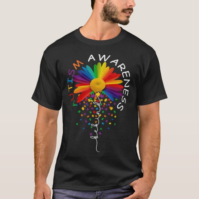 Be Kind Autism Awareness Daisy Flower Mom Women Ki T-Shirt (Front)