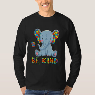 Be Kind Autism Awareness  Elephant Autistic Accept T-Shirt