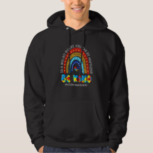 Be Kind Autism Awareness Leopard Rainbow Choose Ki Hoodie