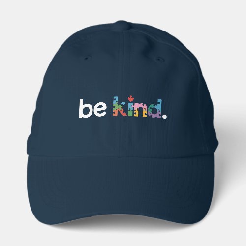 Be Kind Autism Awareness Puzzle Design Performance Cap