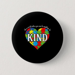 Be kind autism awareness shirt - cute puzzle heart button