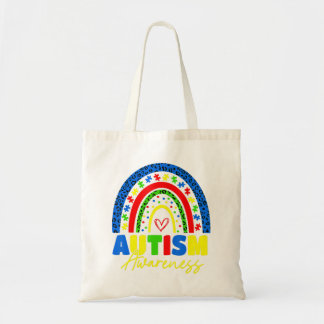 Be Kind Autism Awareness Shirt Rainbow Leopard Wom Tote Bag