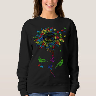 Be Kind Autism Awareness Sunflower Mom Women Kids Sweatshirt