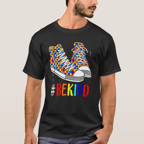 Be Kind Autism Awareness Women Men Puzzle Shoes Au T-Shirt