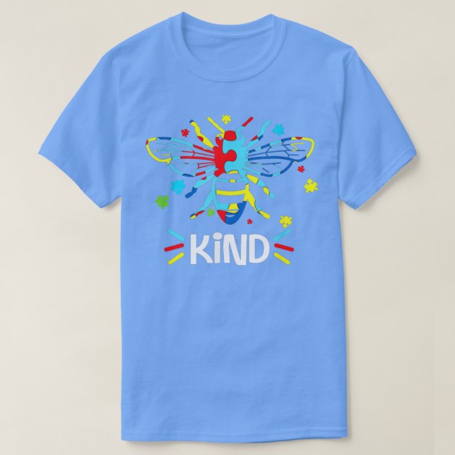 Be Kind Autism AwarenessAutism Bee Kind T-Shirt (Design Front)