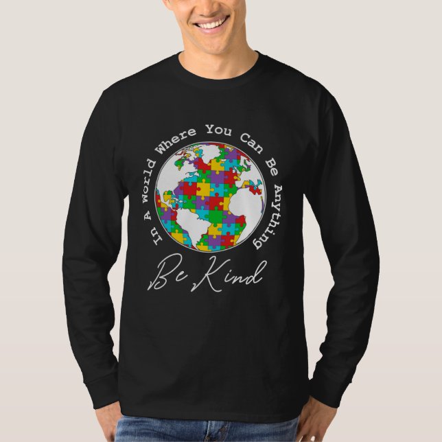 Be Kind Autism Mom Dad Women Kids Autism Awareness T-Shirt (Front)