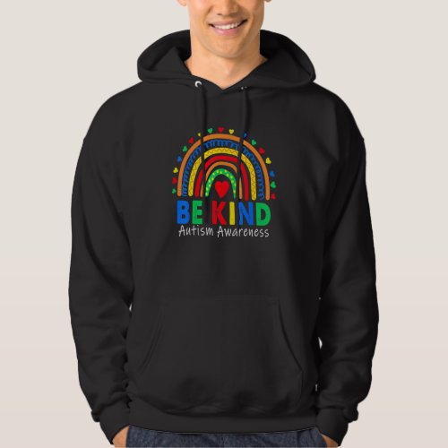 Be Kind Autism Rainbow Autism Awareness Day Hoodie