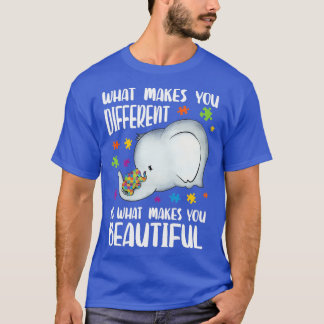 Be kind baby Elephant Mom autism Child Autism Awar T-Shirt