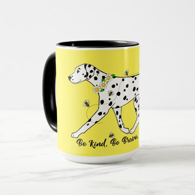 Be Kind Be Brave Be Happy Dalmatian Mug (Front Left)