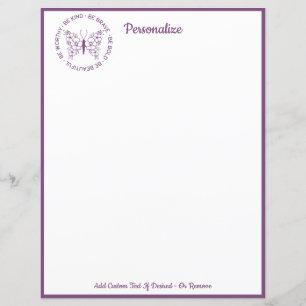 Be Kind Be Brave Quote – Custom Stationery