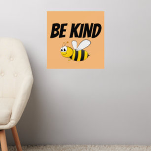 BE KIND BEE BIG WALL DECAL